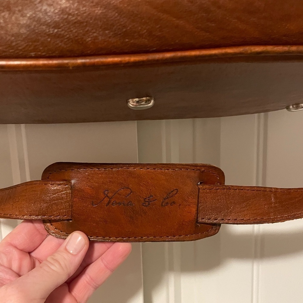 Nena & Co. OOAK The Perfect Bag crossbody tote blue with arrows handmade - Picture 5 of 13